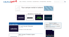 Desktop Screenshot of ismyshowcancelled.com