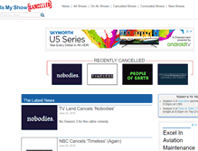 Tablet Screenshot of ismyshowcancelled.com